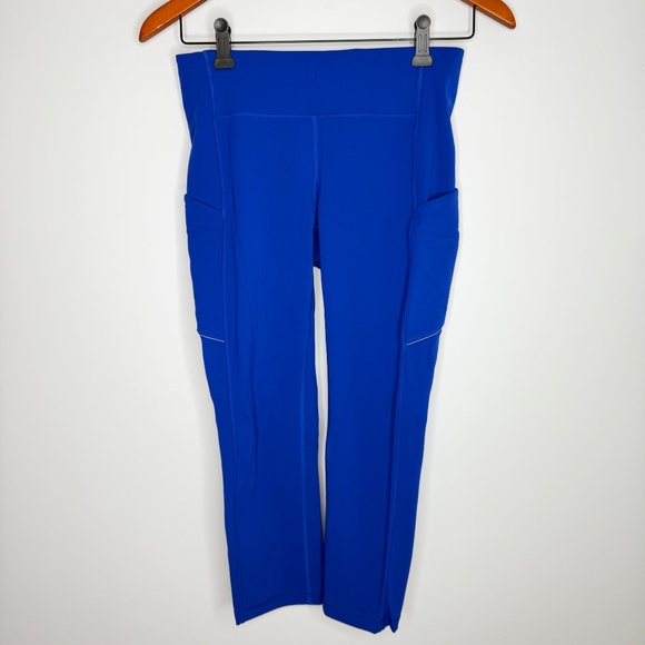Lululemon Fast and Free Crop II 19” 6 Cerulean Blue - Picture 3 of 4
